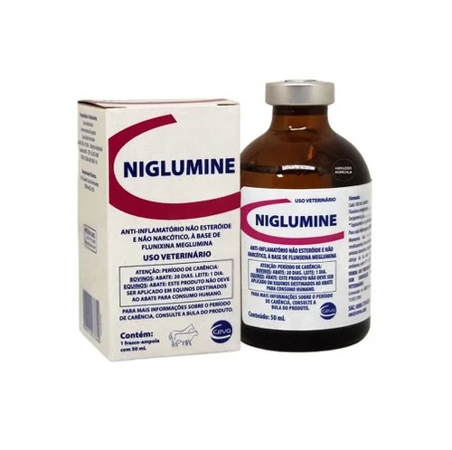 ANTI-INFLAMATÓRIO NÃO ESTEROIDAL PARA BOVINOS E EQUINOS NIGLUMINE 50ML - CEVA