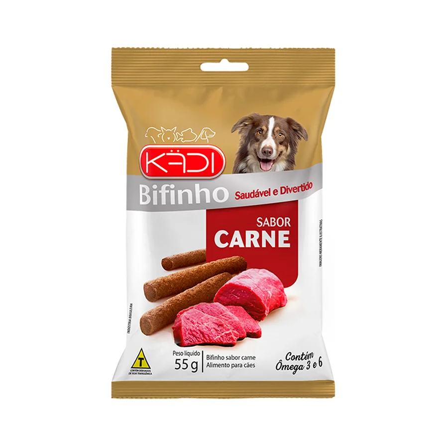 SNACK PARA CÃES BIFINHO KADI SABOR CARNE 55G - KADI