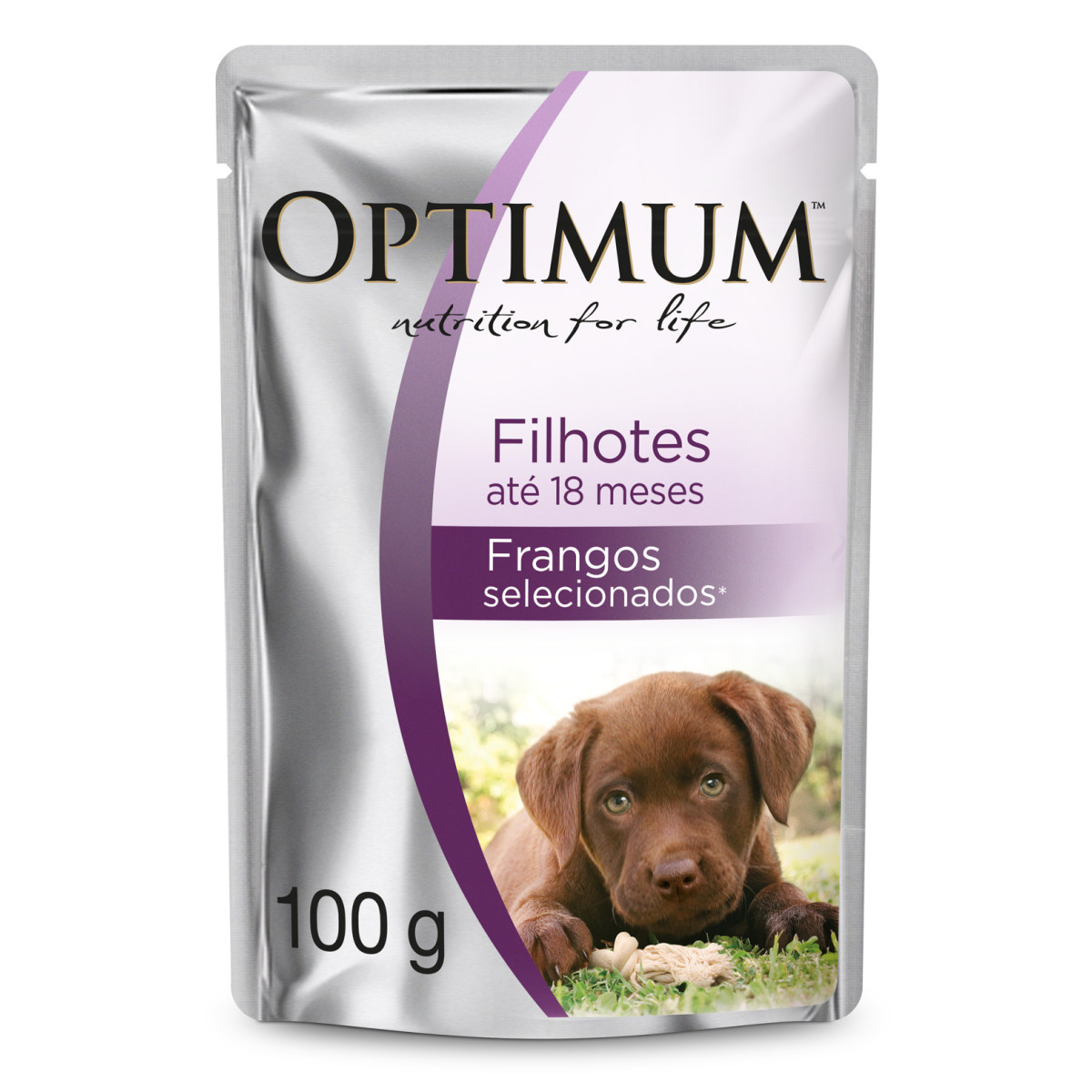 RAÇÃO ÚMIDA OPTIMUM SACHÊ PARA CÃES FILHOTES 100G