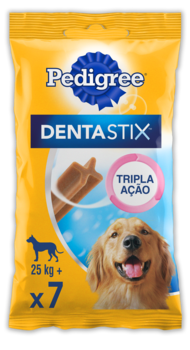 PETISCO PEDIGREE DENTASTIX CUIDADO ORAL PARA CÃES ADULTOS RAÇAS GRANDES 7 UNIDADES