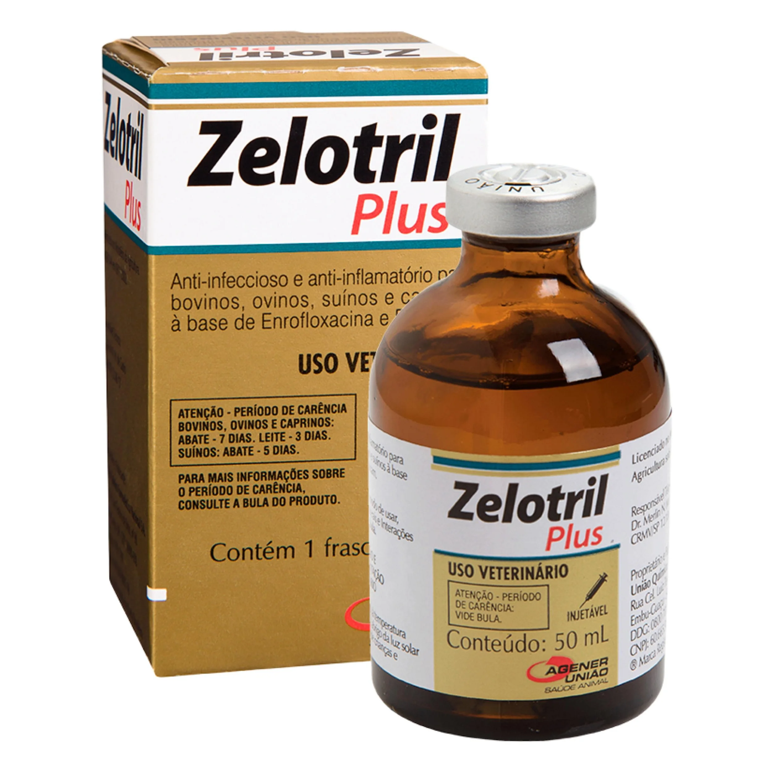 ANTIBACTERIANO USO INJETÁVEL ZELOTRIL PLUS 50ML - AGENER UNIÃO