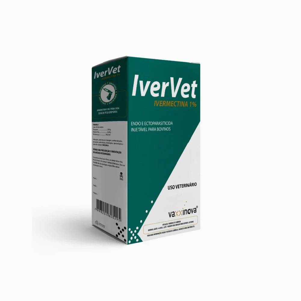 ENDECTOCIDA INJETÁVEL À BASE DE IVERMECTINA IVER-VET 1% 50ML - BIOVET