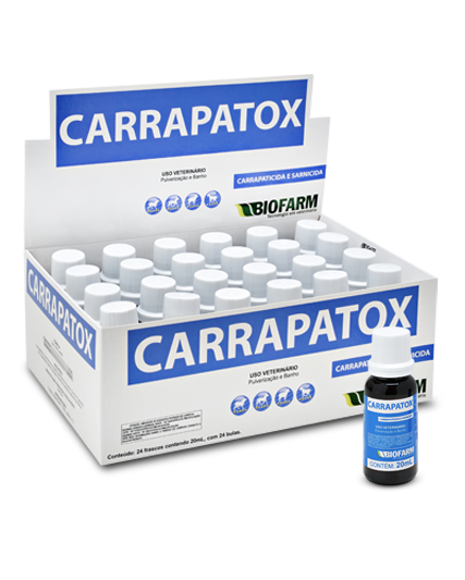 CARRAPATICIDA E SARNICIDA CARRAPATOX PULVERIZAÇÃO E BANHO 20ML - BIOFARM