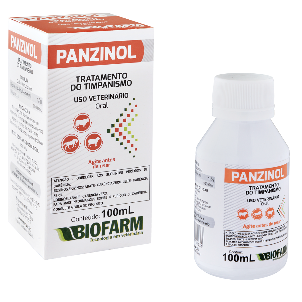 TRATAMENTO DO TIMPANISMO PANZINOL 100ML - BIOFARM