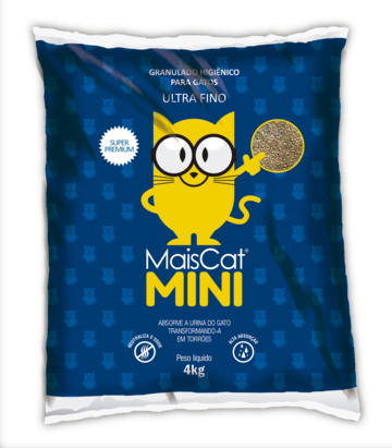 AREIA SANITÁRIA PARA GATOS MAIS CAT MINI SUPER PREMIUM 4KG