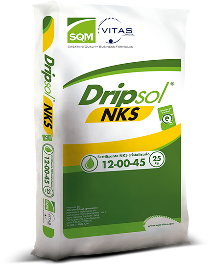 FERTILIZANTE DRIPSOL NITRATO DE POTÁSSIO NKS CRISTALIZADO 12.00.45 25KG - SQM