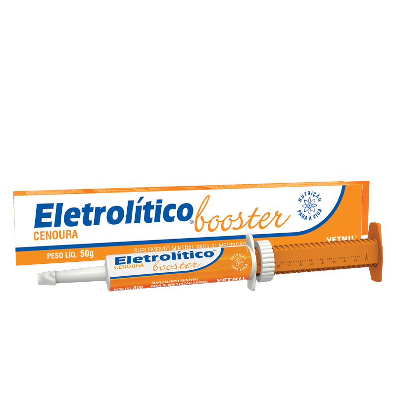 REPOSITOR DE ELETRÓLITOS PARA EQUINOS ELETROLÍTICO BOOSTER CENOURA 50G - VETNIL