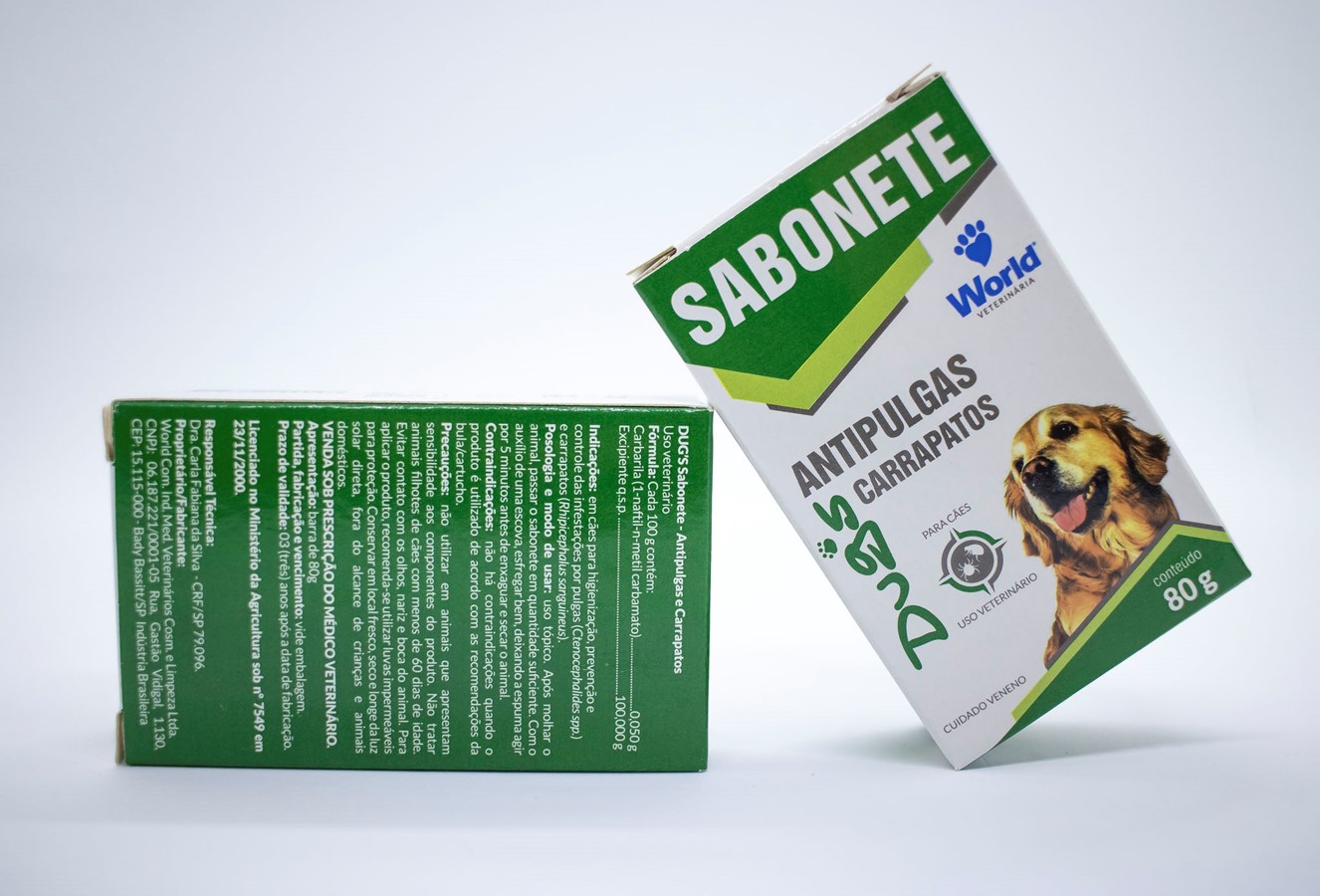 SABONETE ANTIPARASITÁRIO PARA CÃES 80G - DUG S