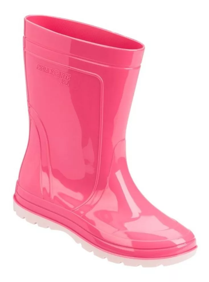 BOTA GALOCHA INFANTIL PEGA FORTE ROSA SEM FORRO N°27/28 - GRENDENE