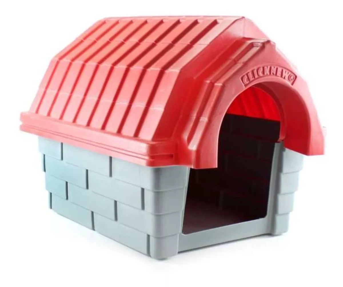 CASA PLASTICA N.3 CINZA/VERMELHO