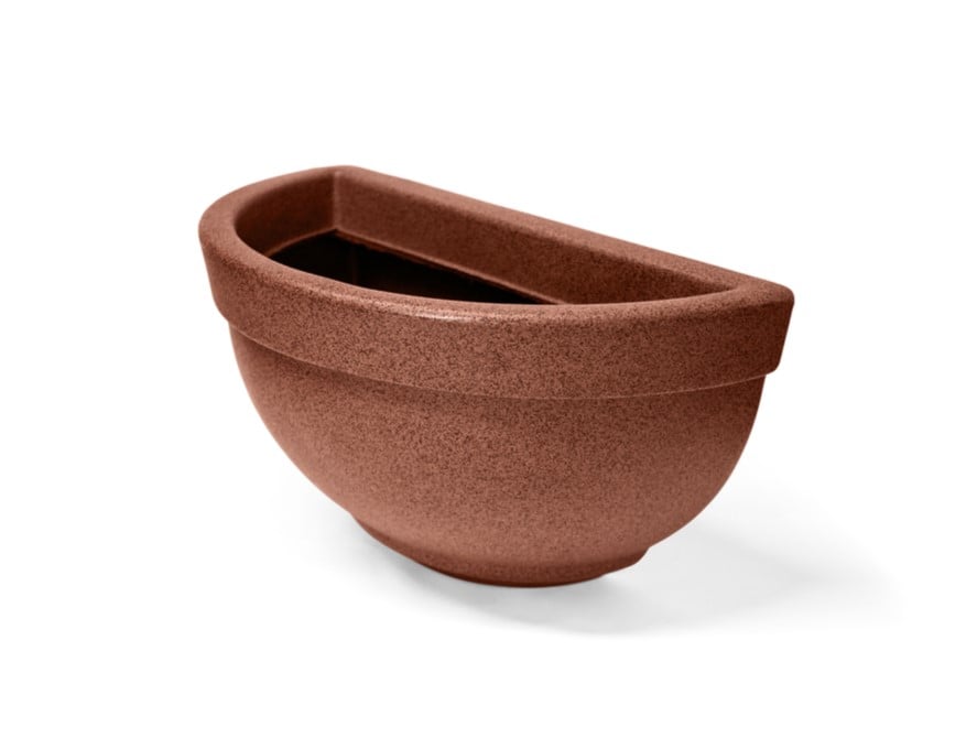 VASO MEIA LUA DE PAREDE TEXTURIZADO N°34 FERRUGEM