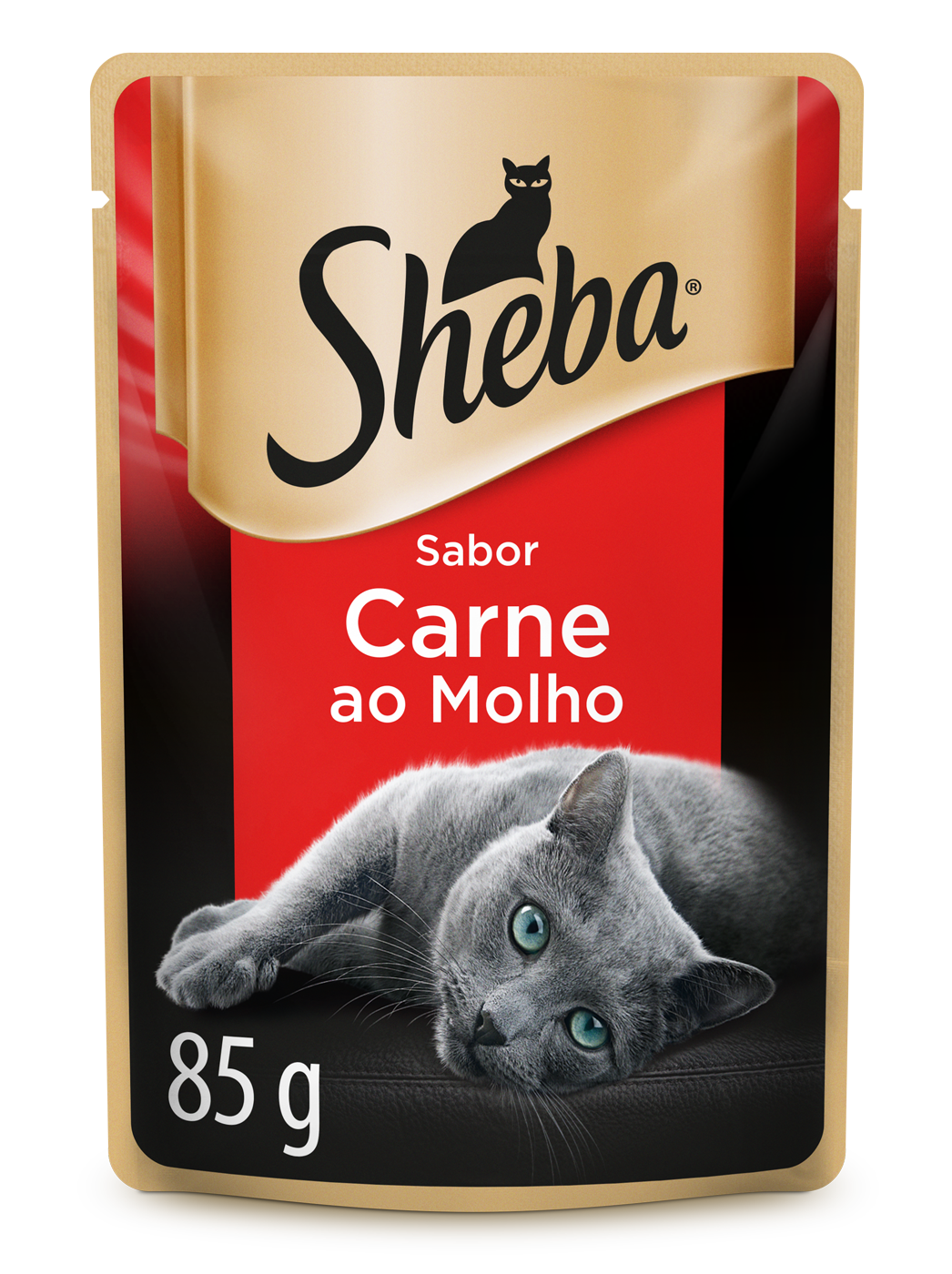 RAÇÃO ÚMIDA SHEBA SACHÊ CORTES SELECIONADOS CARNE AO MOLHO PARA GATOS ADULTOS 85G