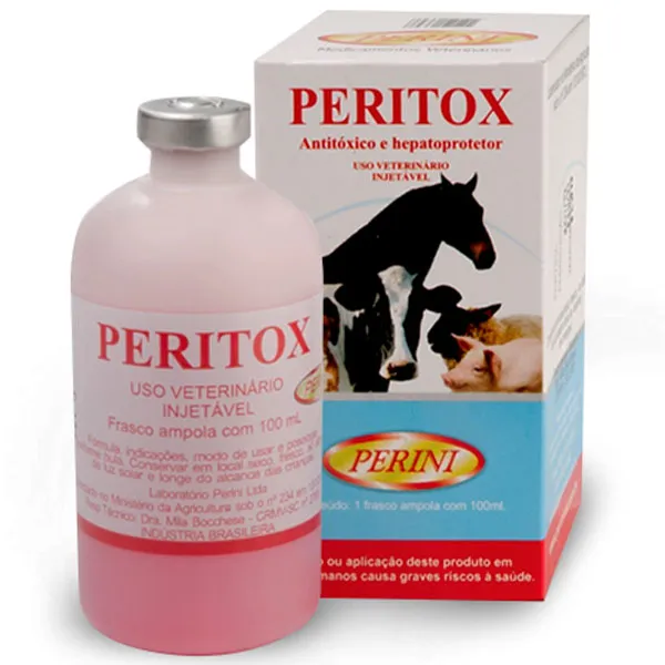 ANTITÓXICO E HEPATOPROTETOR USO INJETÁVEL PERITOX 100ML - PERINI