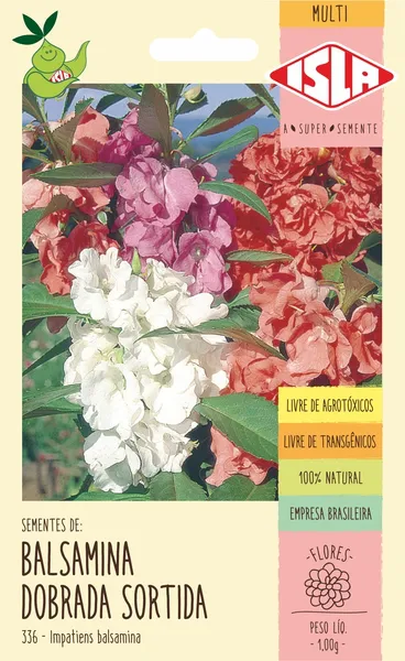 SEMENTE DE FLOR BALSAMINA DOBRADA SORTIDA 1G - ISLA