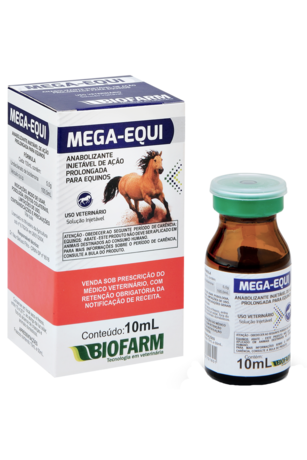 ANABOLIZANTE DE AÇÃO PROLONGADA MEGA EQUI 10ML USO INJETÁVEL - BIOFARM
