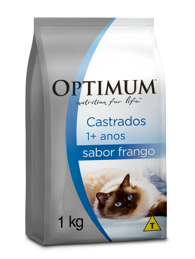 RAÇÃO OPTIMUM PARA GATOS ADULTOS CASTRADOS 1+ ANOS FRANGO 1KG