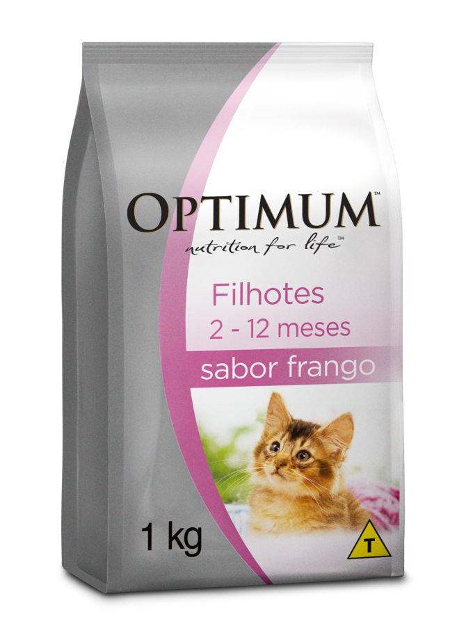 RAÇÃO OPTIMUM PARA GATOS FILHOTES 2 à 12 MESES FRANGO 1KG