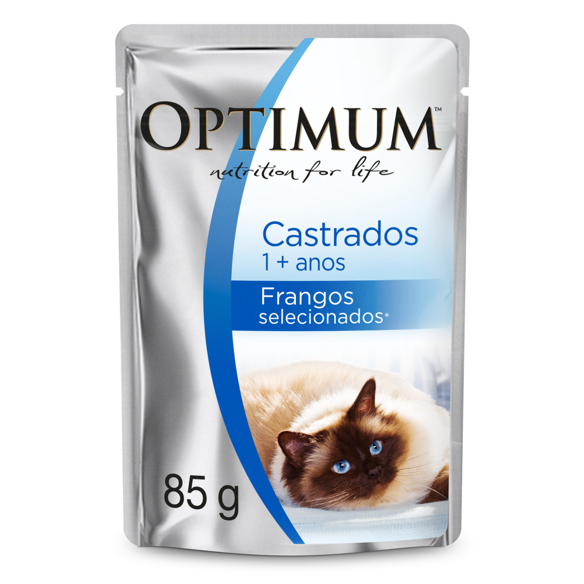 RAÇÃO ÚMIDA OPTIMUM SACHÊ PARA GATOS ADULTOS CASTRADOS FRANGO 85G