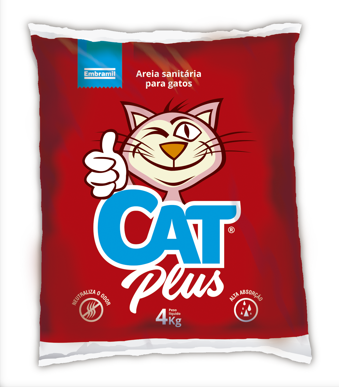 AREIA SANITÁRIA PARA GATOS CAT PLUS 4KG