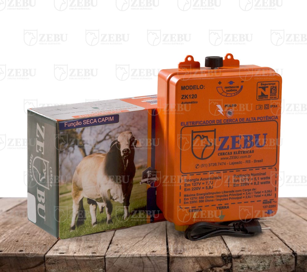 ELETRIFICADOR DE CERCA DE ALTA POTÊNCIA ZK120 AUTOMÁTICO - ZEBU