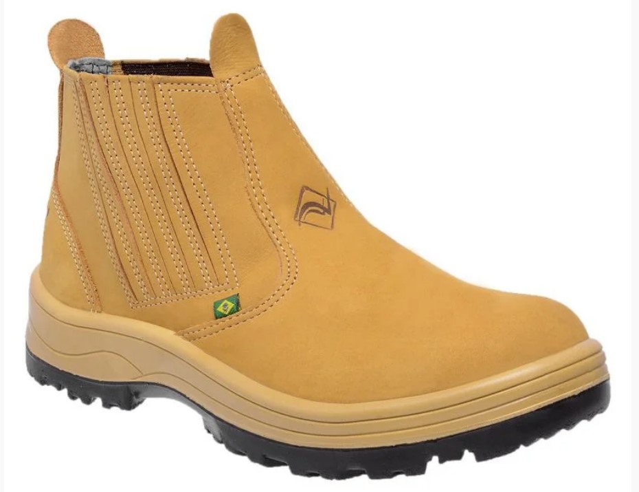 Botina Para Trabalho 071 Nobuck Castor N°39 - Palma Flex Fort