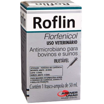 ANTIBACTERIANO USO INJETÁVEL ROFLIN 50ML - AGENER UNIÃO