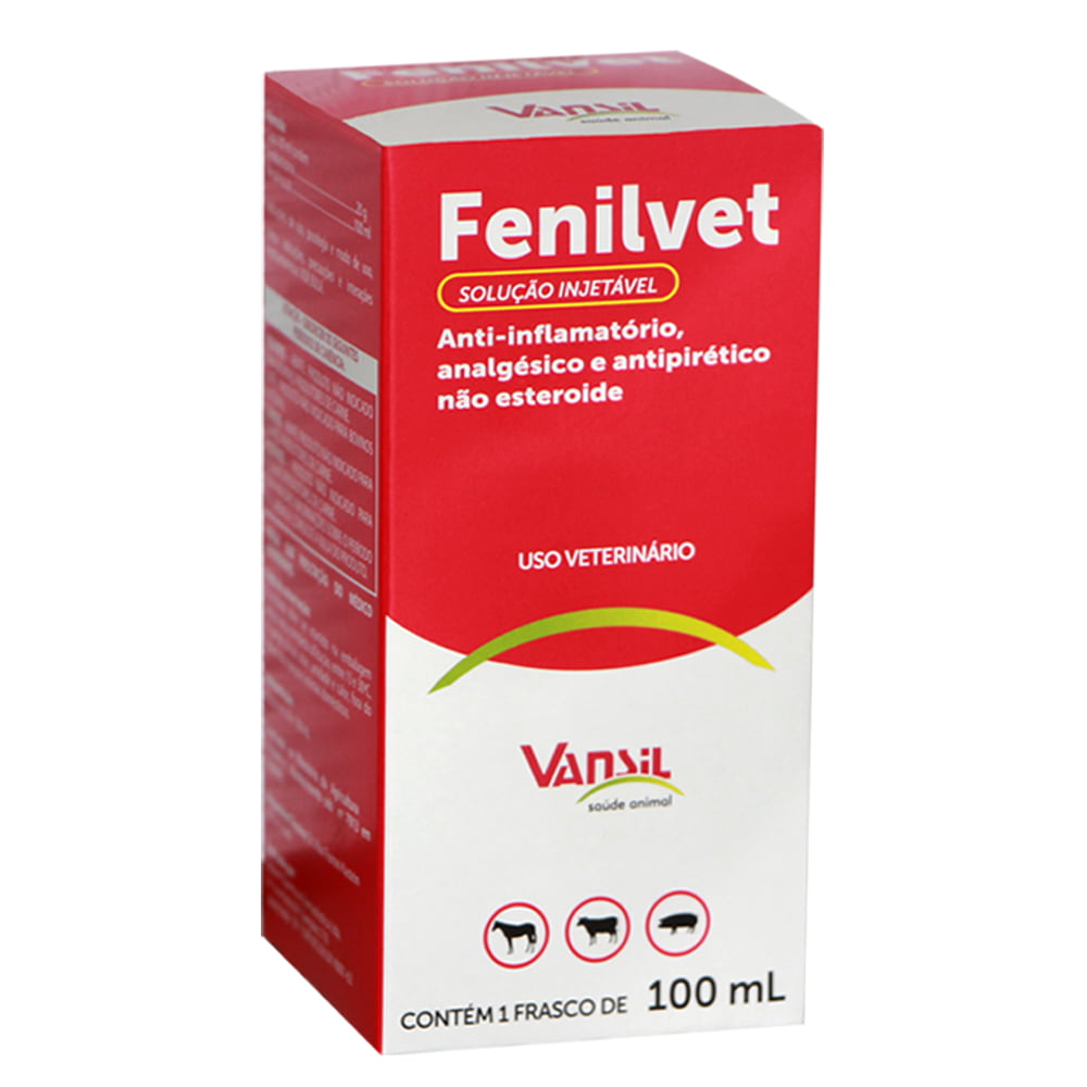 ANTI-INFLAMATÓRIO USO INJETÁVEL FENILVET 100ML - VANSIL