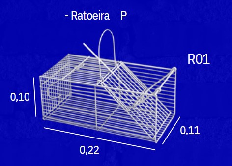 ARMADILHA RATOEIRA ESTILO GAIOLA PEQUENA - INCAR