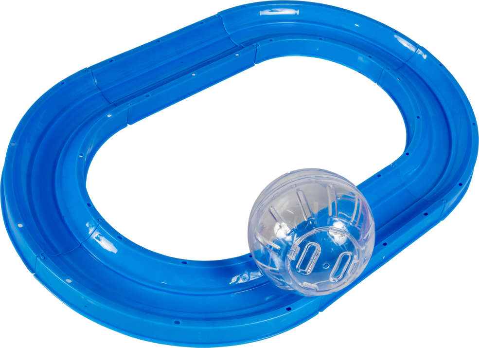 PISTA PARA HAMSTER OVAL AZUL - 6 PARTES