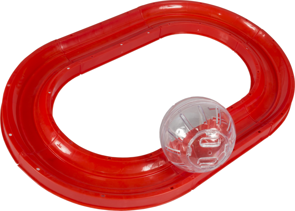 PISTA PARA HAMSTER OVAL VERMELHA - 6 PARTES