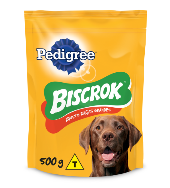 BISCOITO PEDIGREE BISCROK PARA CÃES ADULTOS RAÇAS GRANDES 500G