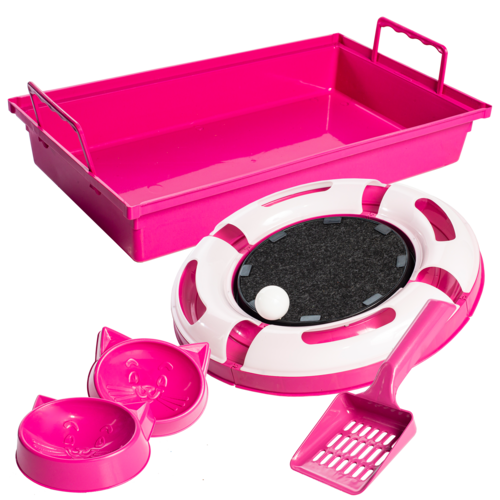 KIT PARA GATO 5 EM 1 ROSA