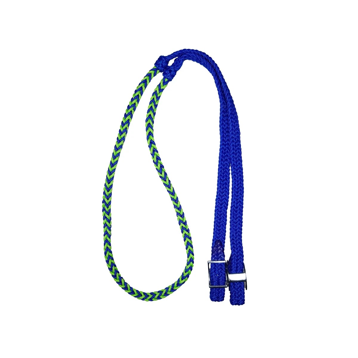 RÉDEA DE NYLON TRANÇADA FINA AZUL ROYAL E LIMÃO - MREIS