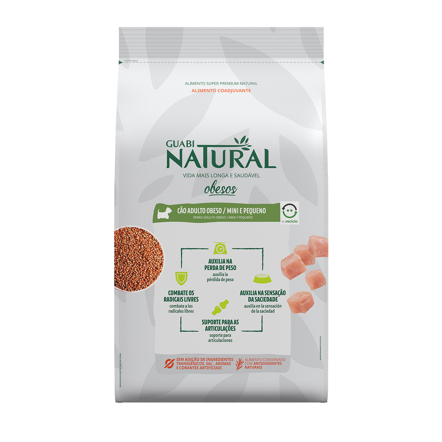 RAÇÃO GUABI NATURAL CÃO OBESO MINI E PEQUENO 10,1KG