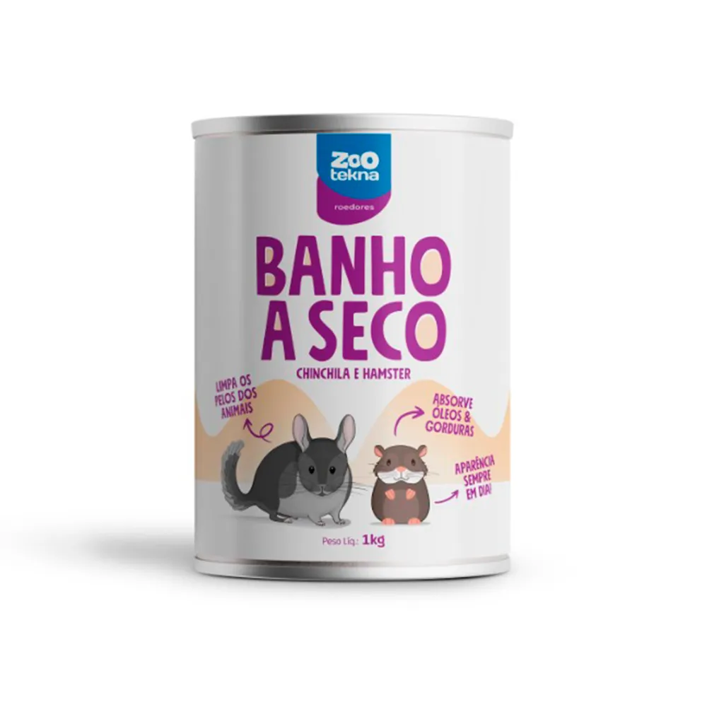 PÓ BANHO SECO PARA ROEDORES 1KG - ZOOTKENA