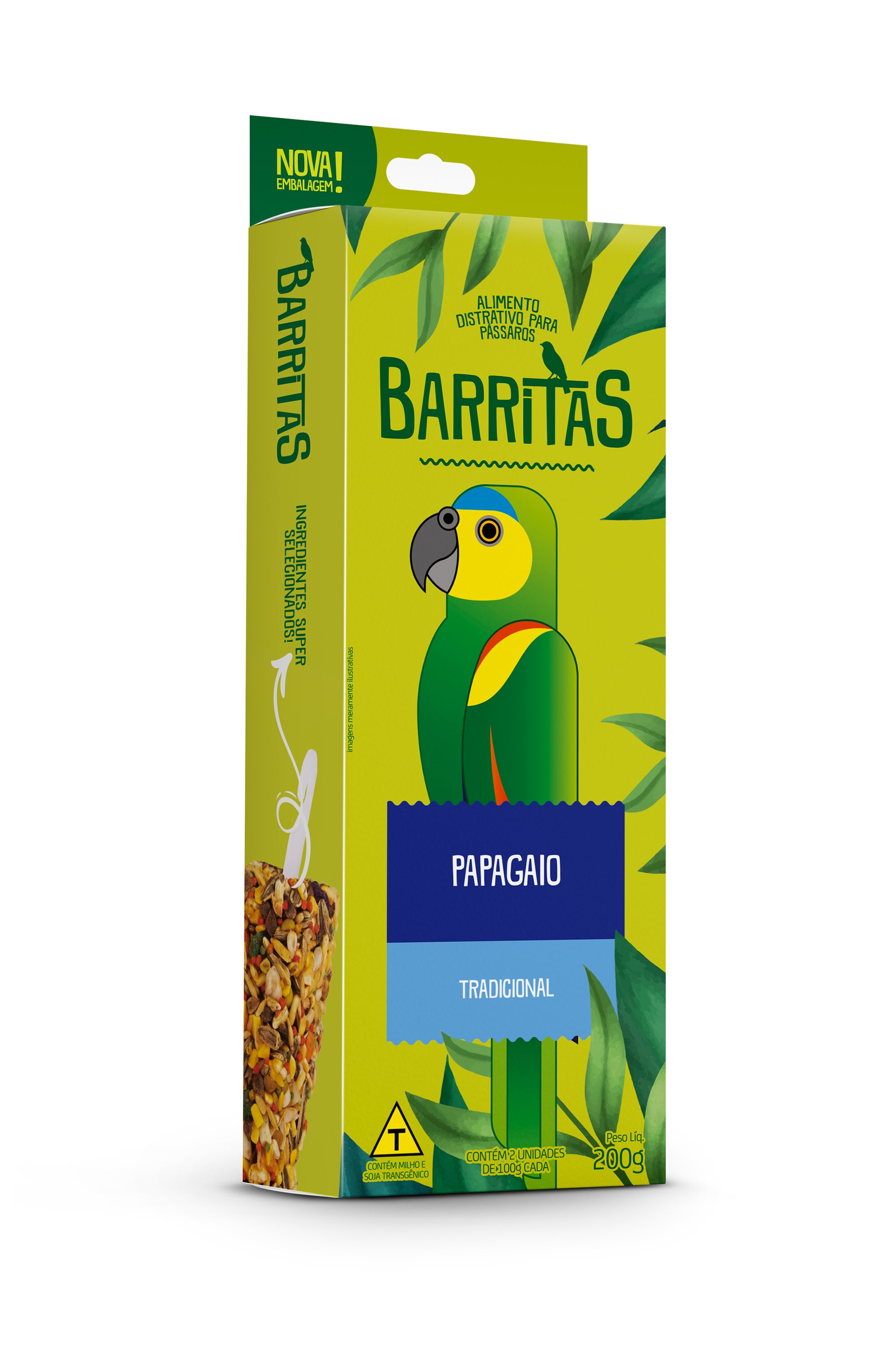 BASTÃO DE SEMENTES BARRITAS PAPAGAIO 200G - ZOOTKENA