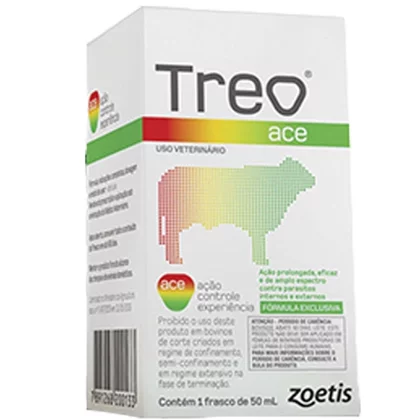 ENDECTOCIDA INJETÁVEL TREO ACE 50ML - ZOETIS