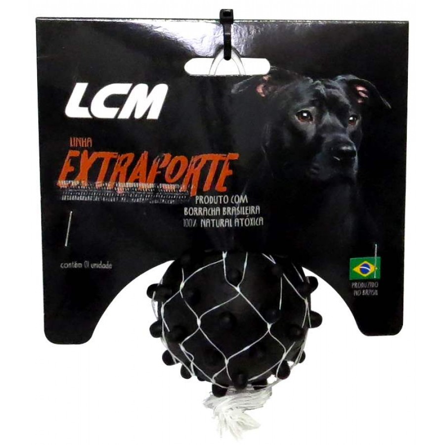 BRINQUEDO PARA CÃES BOLA DE BORRACHA MACIÇA COM CRAVO EXTRA FORTE 45MM - SÃO PET