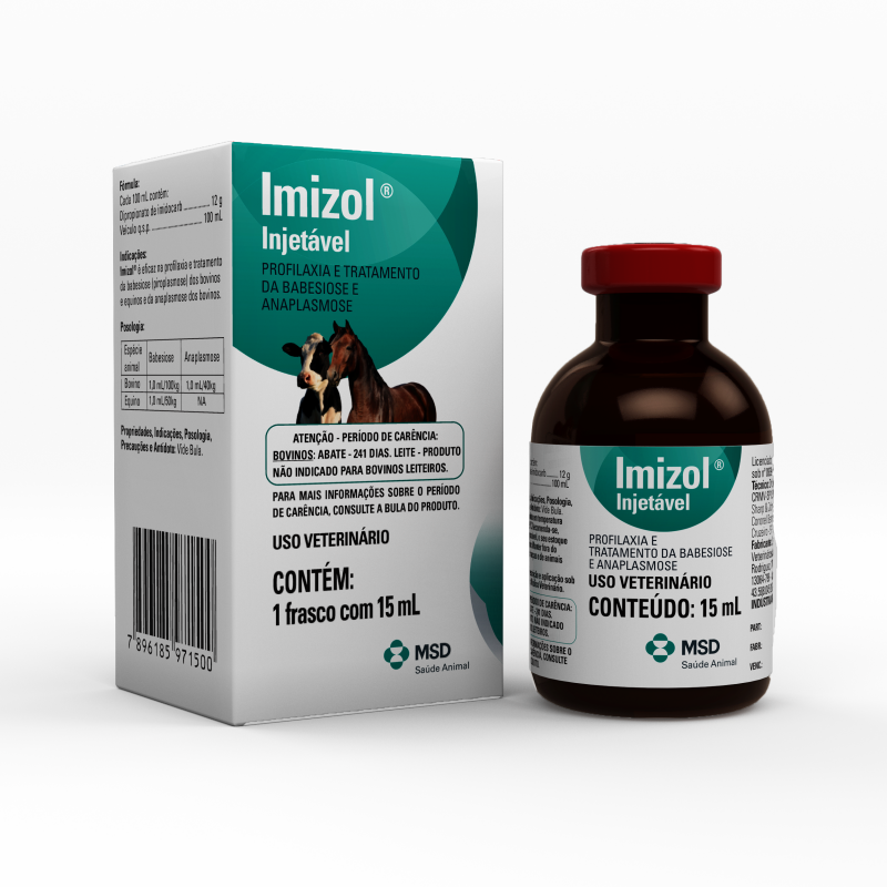 ANTIBIÓTICO INJETÁVEL IMIZOL 15ML - MSD