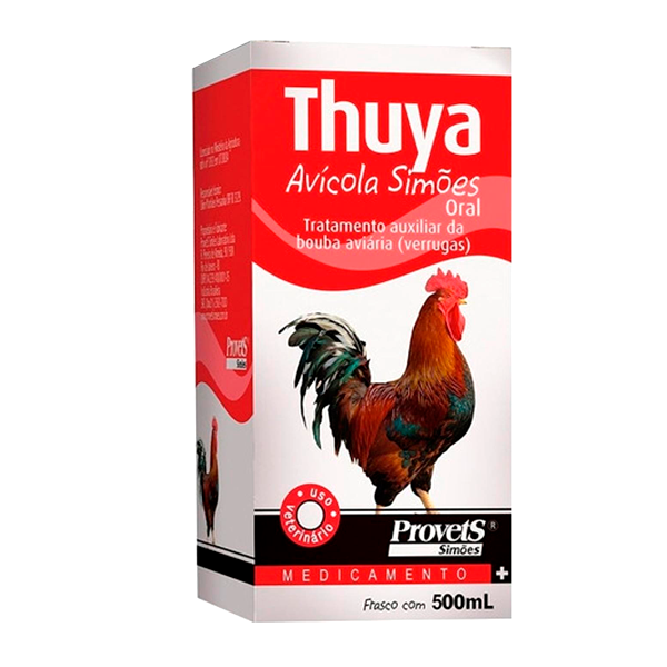 TRATAMENTO AUXILIAR DA BOUBA AVIÁRIA USO ORAL THUYA AVÍCOLA SIMÕES 500ML - PROVETS SIMÕES