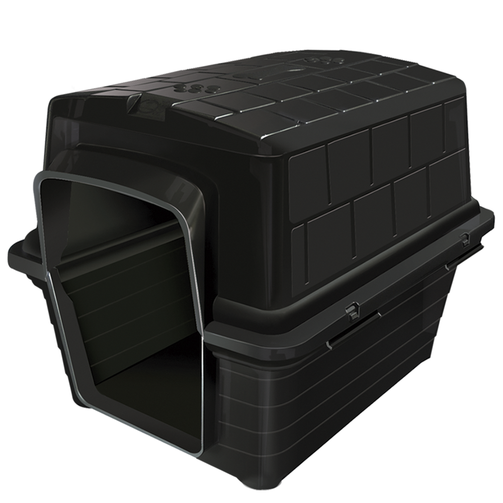 CASINHA PLÁSTICA 2 EM 1 LINHA EXPORT PET N°5 PRETA - FURACÃO PET