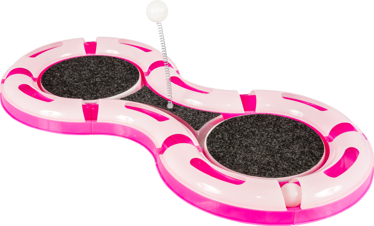 ARRANHADOR CAT GP ROSA COM GUIZO - 8 PARTES