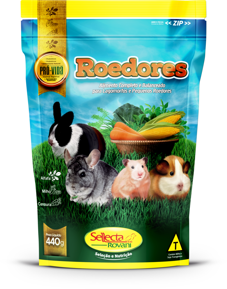 RAÇÃO EXTRUSADO ROEDORES 440G - SELLECTA