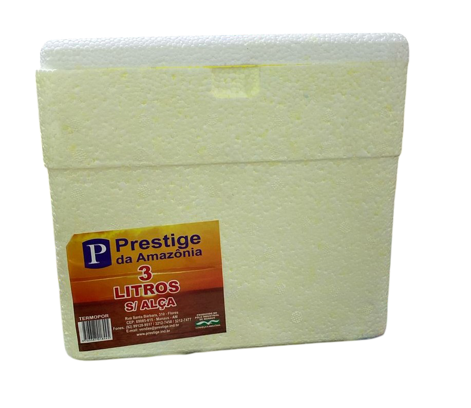 CAIXA TÉRMICA DE ISOPOR 3L - PRESTIGE DA AMAZÔNIA