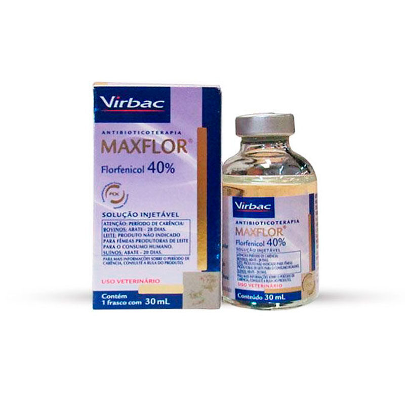 ANTIMICROBIANO USO INJETÁVEL MAXFLOR 40% 30ML - VIRBAC