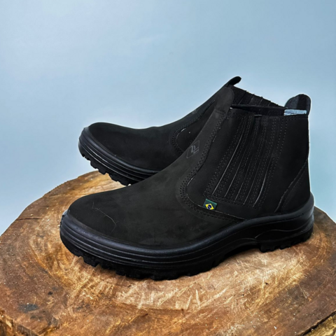 BOTINA PARA TRABALHO 071 NOBUCK PRETO N°40 - PALMA FLEX FORT