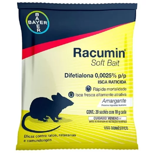 RATICIDA EM ISCA RACUMIN SOFT BAIT 200G - BAYER