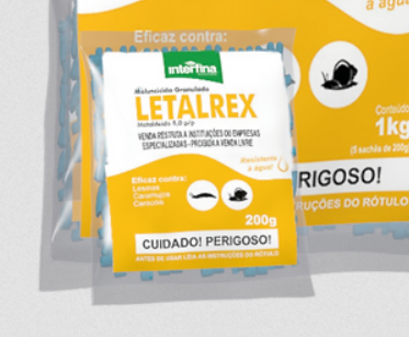 MOLUSCICIDA GRANULADO LETALREX 200G - INTERFINA