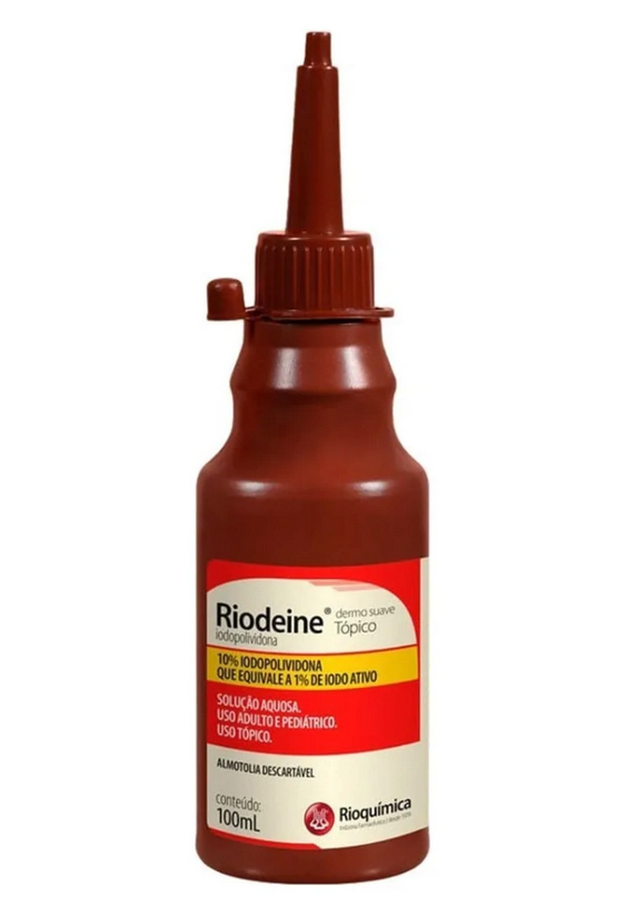 SOLUÇÃO RIODEINE TINTURA IODOPOVIDONA 100ML - RIOQUÍMICA