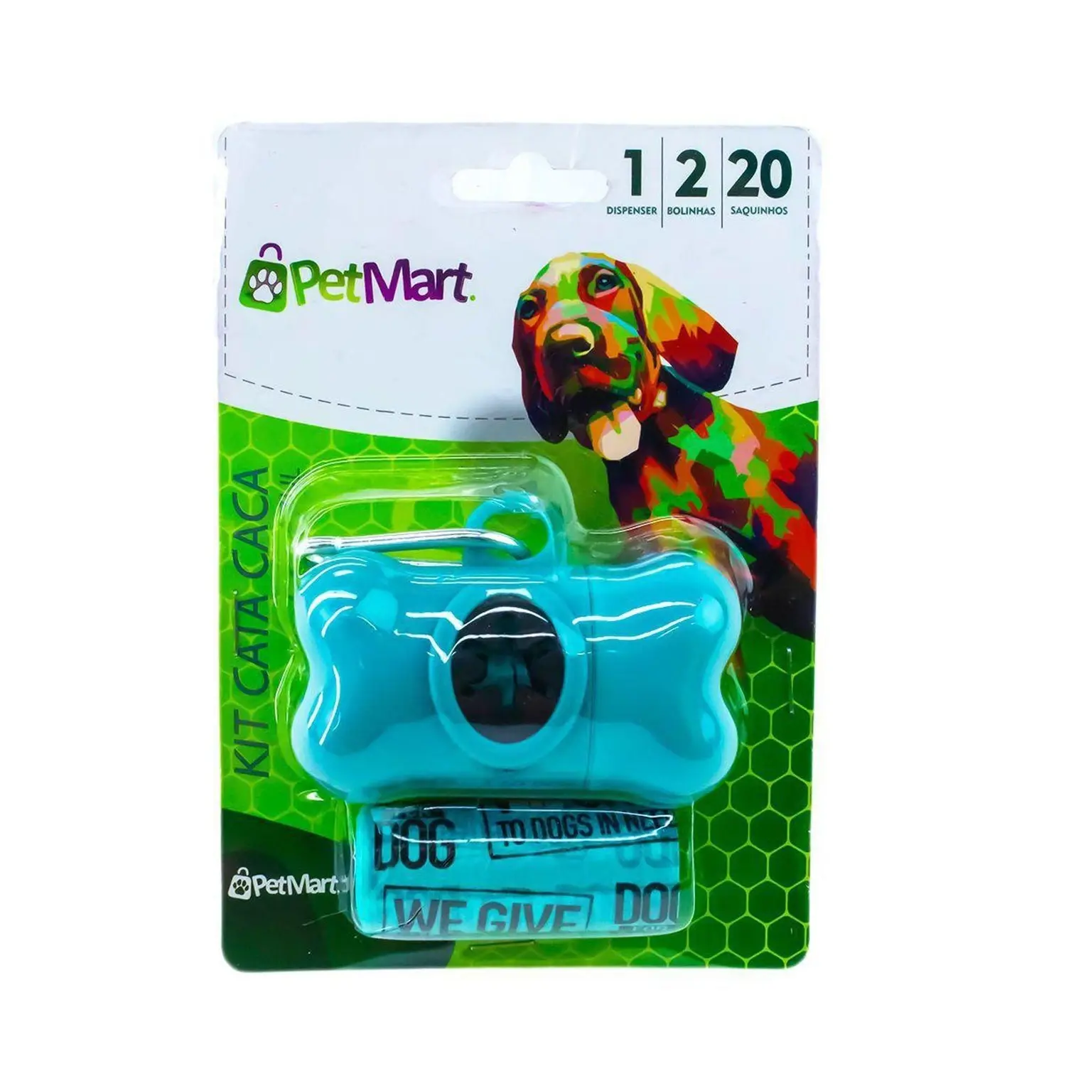 KIT CATA CACA AZUL COM 2 ROLOS